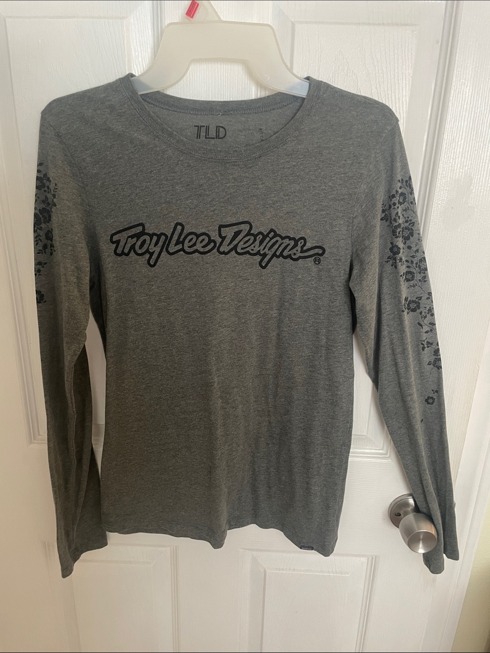 Women's Grey Long Sleeve Graphic Tee, new